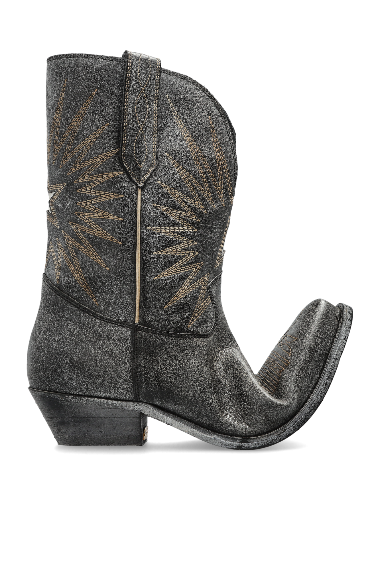 Grey 'Wish Star' leather cowboy boots Golden Goose - Vitkac AS